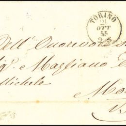 1855 Sardegna 20c. cobalto latteo (N°15ca)