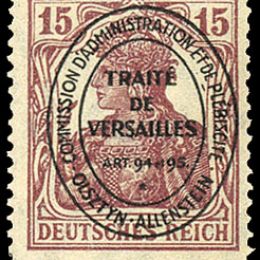 1920 Occup. Tedesche "Allestein": francobolli di Germania soprastampati (N°15/28) s. cpl.