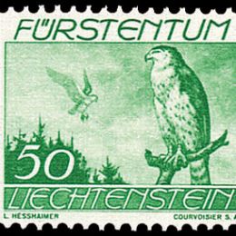 1939 Liechtenstein: Posta Aerea -  volatili diversi (N°17/23) s. cpl.