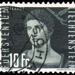 1948 Liechtenstein: Posta Aerea -  pionieri vari (N°24/33) s. cpl.