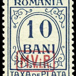 1918 Occupazioni Tedesche della Romania: Segnatasse di Romania soprastampati (N°7/8) s. cpl.