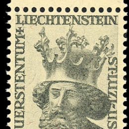 1946 Liechtenstein: S. Lucio 10f. grigio (N°222)