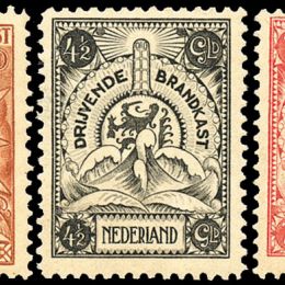 1921 Olanda: francobolli per casseforti galleggianti, soggetti vari (N°1/7) s. cpl.